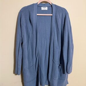 Old Navy Women's Soft Blue Open-Front Cardigan